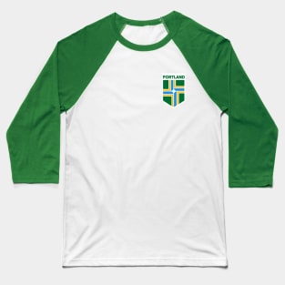 Portland, Oregon City Flag Emblem Baseball T-Shirt